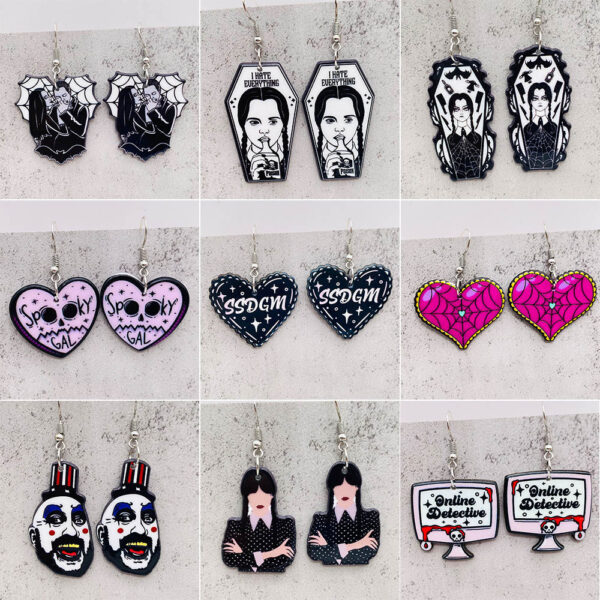 O1CN01VSR7Mg2CFrd7ZqtlA_2207539588445-0-cib Wholesale Heart Skull Acrylic Earrings