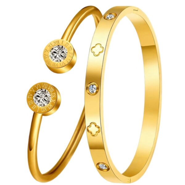 Wholesale Double Row Diamond Inlaid Titanium Steel Rings