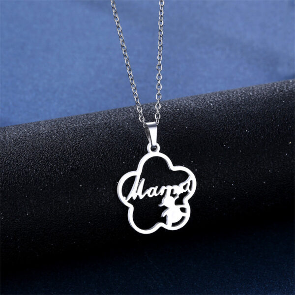 Wholesale Mother's Day Plum Blossom Stainless Steel Earrings Jewelry Set