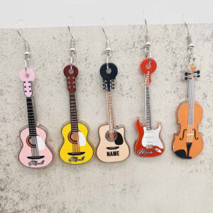 Wholesale Music Instruments Electronic Guitar Acrylic Earrings