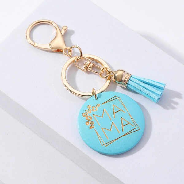 Wholesale Mother's Day Wood Sign Letter Tassel Keychain