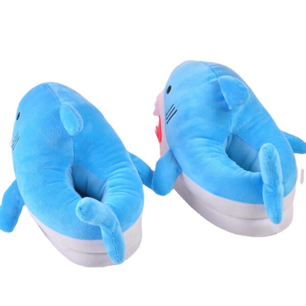 Wholesale Plush Thickened Winter Shark Slippers