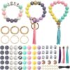 O1CN01VXamiV1ez1iXeVOea_2212011503941-0-cib Wholesale 84 Pieces of Silicone Beads, Silicone Beads, 15mm Candy Colored DIY Wrist Keychain Kit