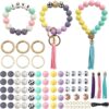 O1CN01VXamiV1ez1iXeVOea__2212011503941-0-cib Wholesale 84 Pieces of Silicone Beads, Silicone Beads, 15mm Candy Colored DIY Wrist Keychain Kit