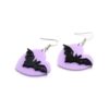 Wholesale Halloween Little Devil Cute Purple Bat Wings Acrylic Earrings