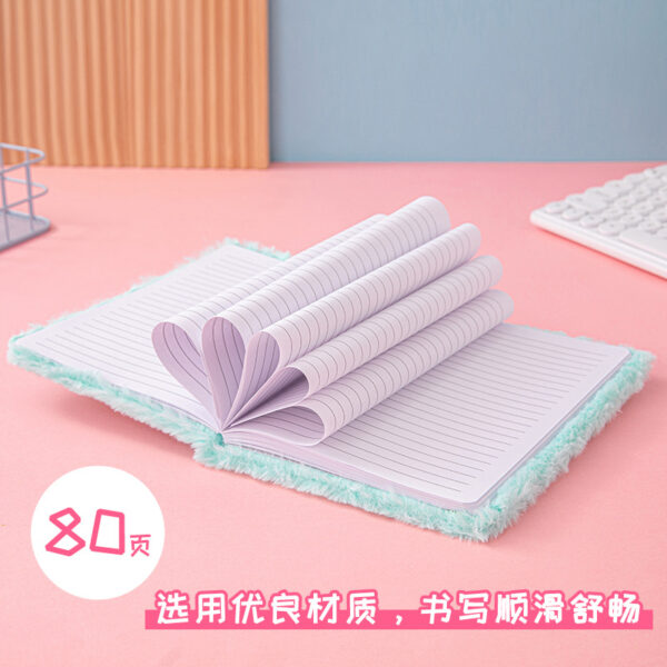 O1CN01VZmn8Q1GbAKGAxk25_2200734000640-0-cib Wholesale Macaron A5 Unicorn Plush Notebook