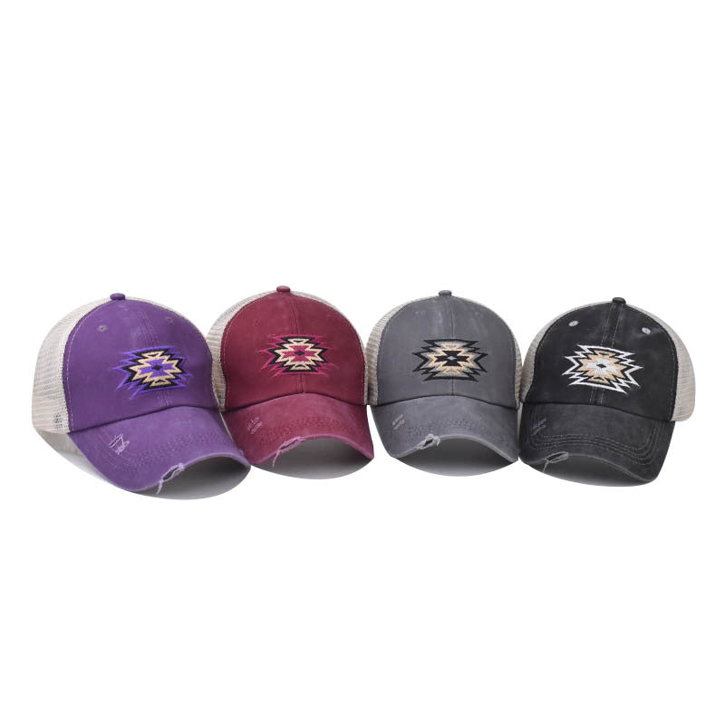 Wholesale Cotton Aztec Pattern Embroidered Baseball Cap