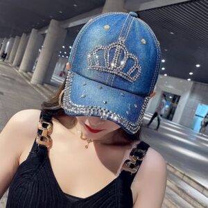 Crown rhinestone dark blue / Adjustable