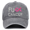 Wholesale Washed Embroidered Breast Cancer Baseball Caps