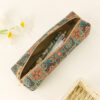Wholesale Retro Patterned Leather Large Capacity Pencil Case