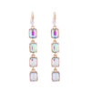 Wholesale Colorful Crystal Alloy Inlaid Glass Diamond Multi-layer Earrings