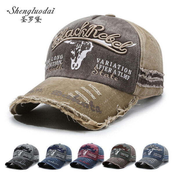 Wholesale Washed Vintage Distressed Embroidered Sun Protection Baseball Cap