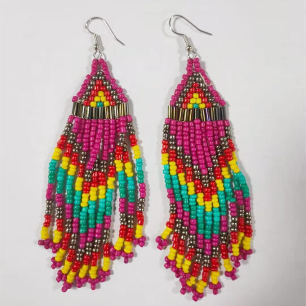 O1CN01Vc28Em21msJkR7UfV_1121057028-0-cib Wholesale Vintage Long Length Multilayer Bead Earrings