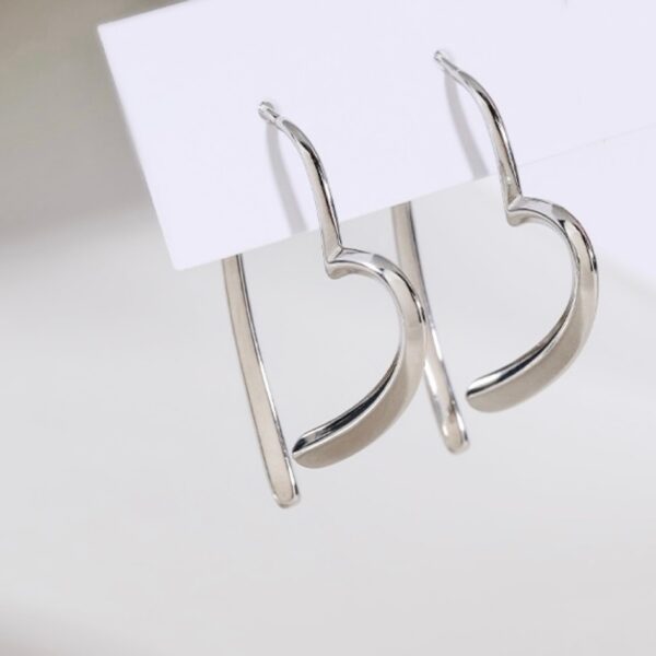 Wholesale Metal Heart Double Assembled Copper Earrings