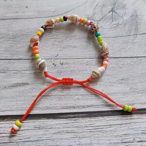 Red Rope Colorful Beads