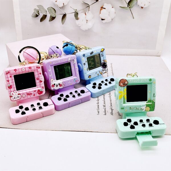Wholesale ABS Tetris Handheld Mini Game Console Keychain