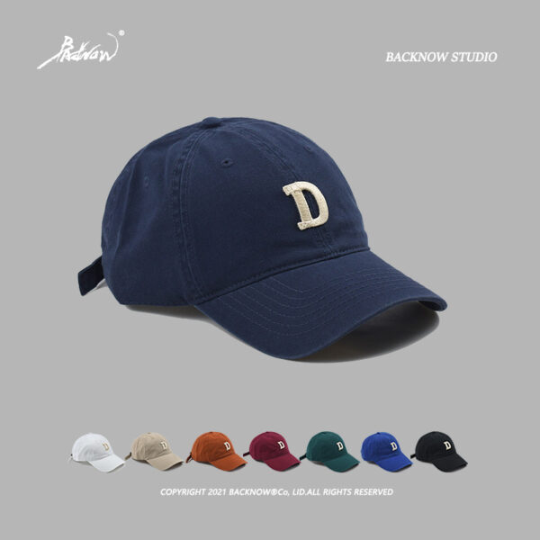 Wholesale Letter D Embroidery Cotton Baseball Cap