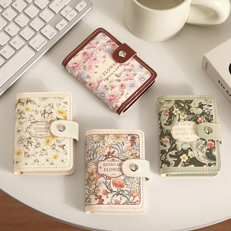 Wholesale Floral Oil Painting Retro Style Multi-card Card Card Holder