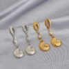Wholesale Shell Pearl Long Conch Boho Earrings