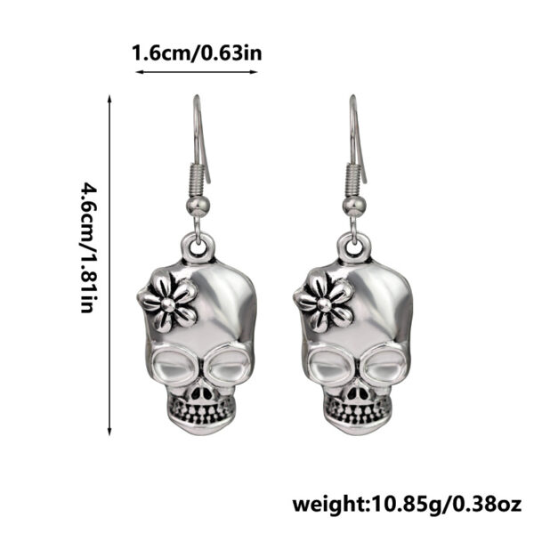 Wholesale Halloween Trendy Street Style Hip-hop Style Skull Earrings