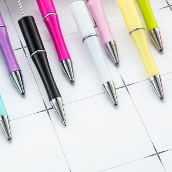 Wholesale Fluffy Pens Pompom Beadable Pens for DIY