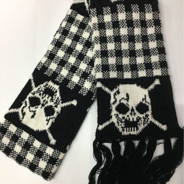 Wholesale Knitted Jacquard Ghost Head Skull Scarves
