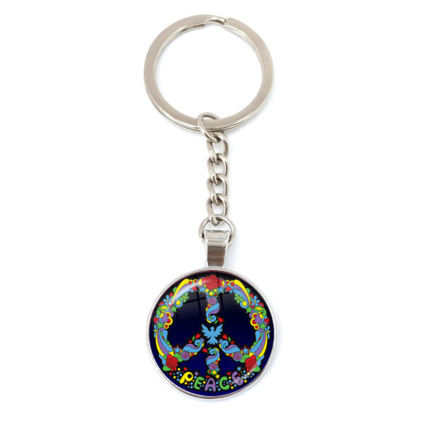O1CN01Vj8TGL1tijlEVNmv8_2212752275936-0-cib Wholesale Zinc Alloy Peace Sign Keychain