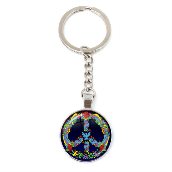 O1CN01Vj8TGL1tijlEVNmv8__2212752275936-0-cib Wholesale Zinc Alloy Peace Sign Keychain