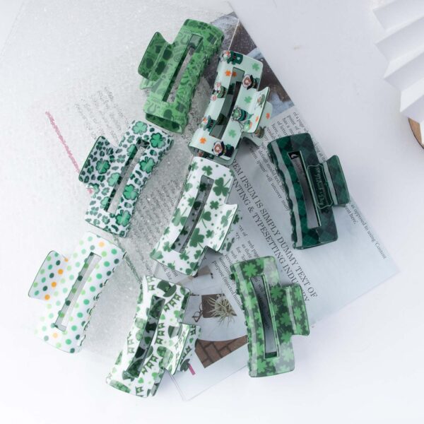 O1CN01VjLsPE25AdqNlQ5Ih_2212693817486-0-cib Wholesale St Patrick Pvc 8cm Hair Clip