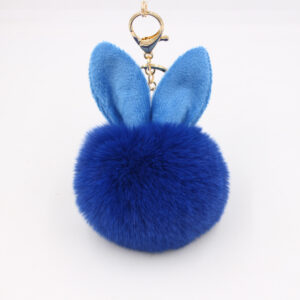 Sapphire Blue / Rabbit plush pendant keychain