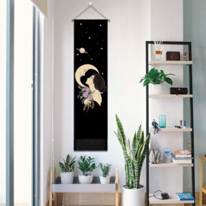 Star Moon Girl-Black / 32.5x130cm
