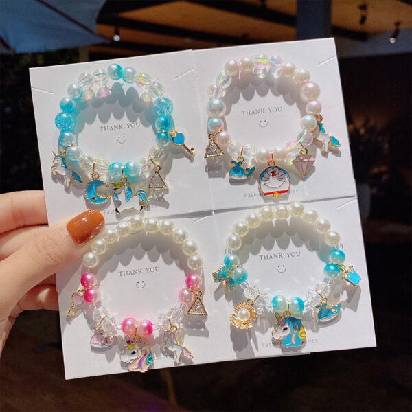 Wholesale Cartoon Gradient Pearl Beaded Bracelet