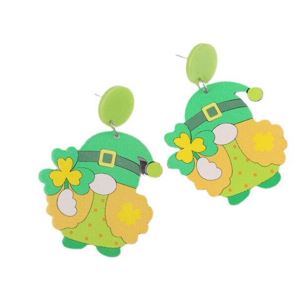 O1CN01VlilrF1T3MGWuDtpy_2677772326-0-cib Wholesale St. Patrick's Day Oktoberfest Four Leaf Clover Clown Boots Earrings