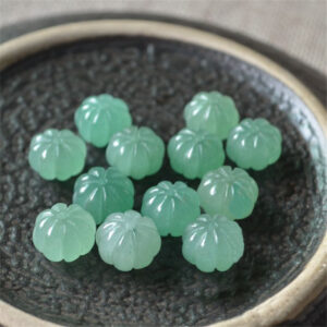 10mm Pumpkin beads Green