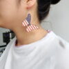 Wholesale Independence Day Flag Butterfly Acrylic Earrings