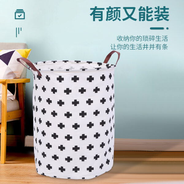 Wholesale Cotton and Linen Dirty Clothes Basket Storage Bucket