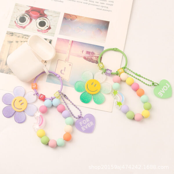 Wholesale Colorful Sun Flower Resin Keychain