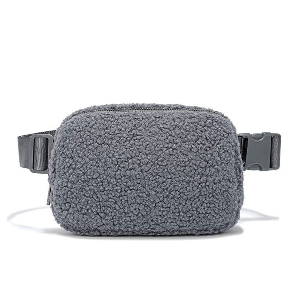 O1CN01VvPFC31zAk8Zq3Etc_3410136674-0-cib Wholesale Lamb Plush Chest Bag Outdoor Sports Crossbody Waist Bag