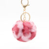 Wholesale Polyester Leopard Fur Ball Keychain