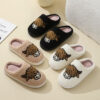 Wholesale Comfortable Home Cute Cartoon Winter Thick Bottom Warm Cotton Slippers