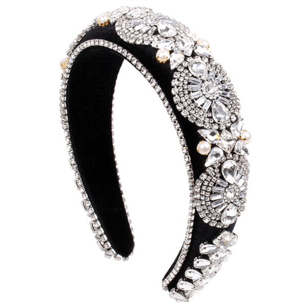 Wholesale New Vintage Crystal Rhinestone Sponge Headband