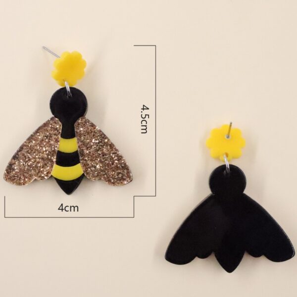 O1CN01VyZdPI1tTAZyZ7UWH_2207988525902-0-cib Wholesale Acrylic Vintage Flower Bee Earrings