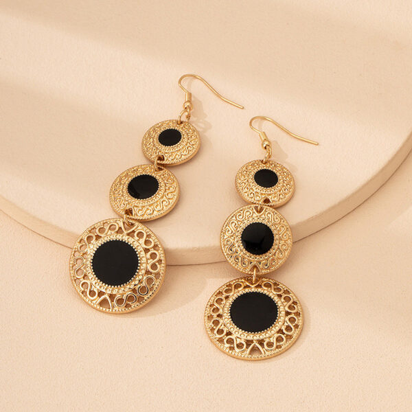 Wholesale Vintage Geometric Drip Alloy Earrings