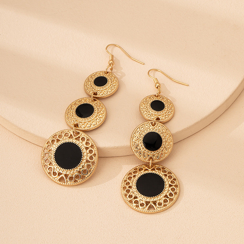 Wholesale Vintage Geometric ip Alloy Earrings