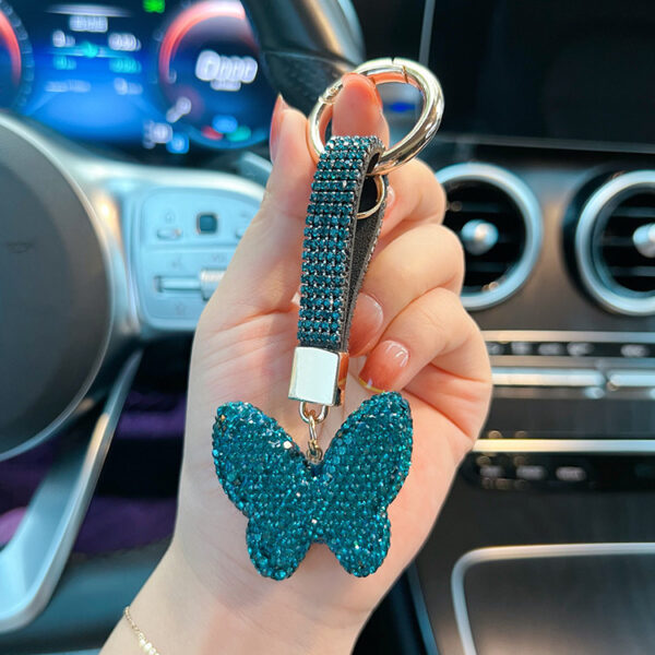 O1CN01VzOycG1WQf365s02t_2879452783-0-cib Wholesale Clay Full Diamond Butterfly Key Chain