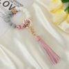 Wholesale Silicone Beaded Wrist Keychain