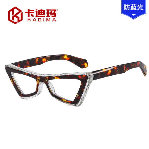 Wholesale Triangular Cat Eye Plain Mirror Anti-blue Light PC Sunglasses