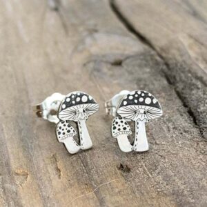 Wholesale Small Fresh Retro Mushroom Alloy Earrings