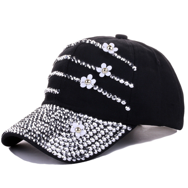 Wholesale int Diamond Full Brim Fashion Sun Visor Outdoor Baseball Cap