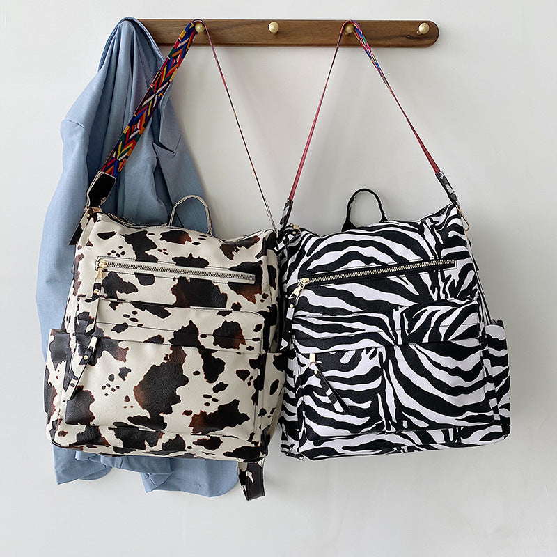 Wholesale Cow Zebra Backpack Backpack Single Shoulder Bag